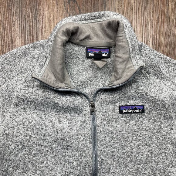 XS PATAGONIA Women’s Gray Better Sweater 1/4 Zip Jacket Fleece Pullover - Picture 3 of 6